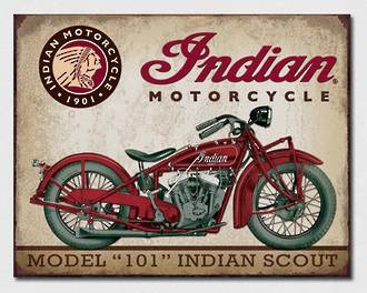 Tin Sign Indian Scout 101